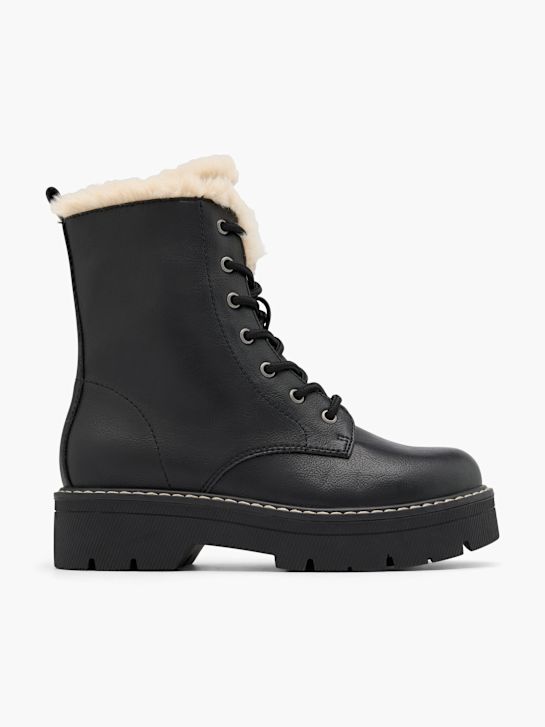 graceland krajka-up boot Černá deichmann