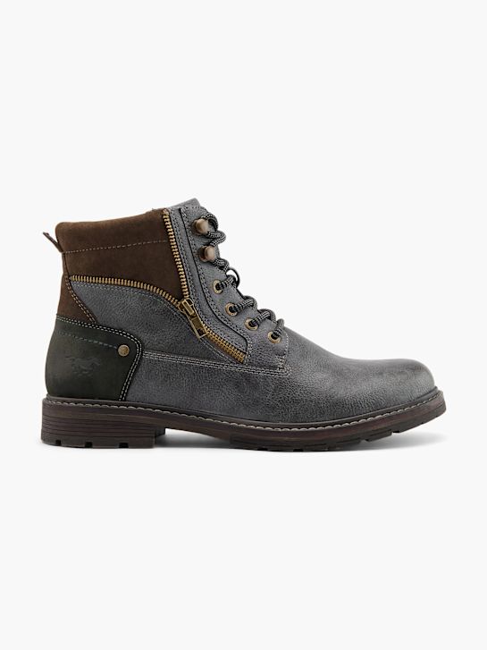 mustang Šněrovací kotníkové boty grey deichmann