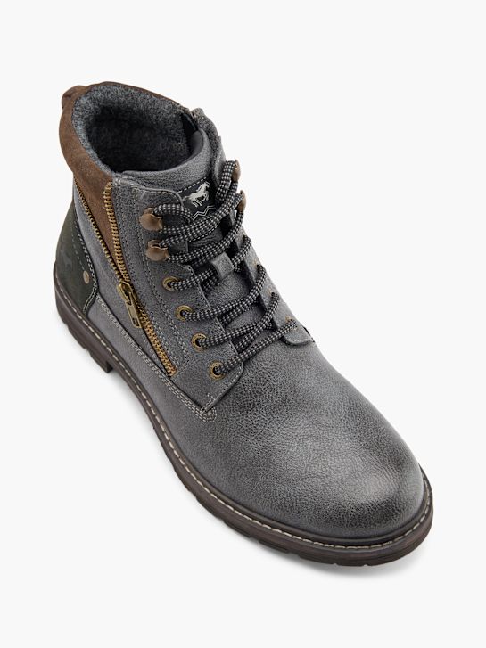 mustang Šněrovací kotníkové boty grey deichmann