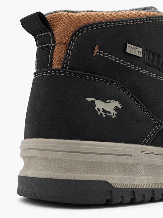 mustang šněrovací bota Černá deichmann