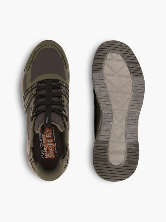 skechers swift fit slip-on trenér olivový deichmann