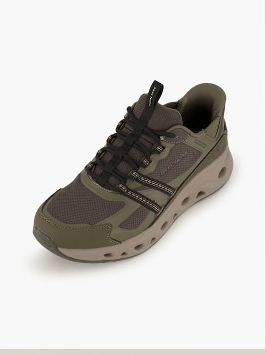 skechers swift fit slip-on trenér olivový deichmann
