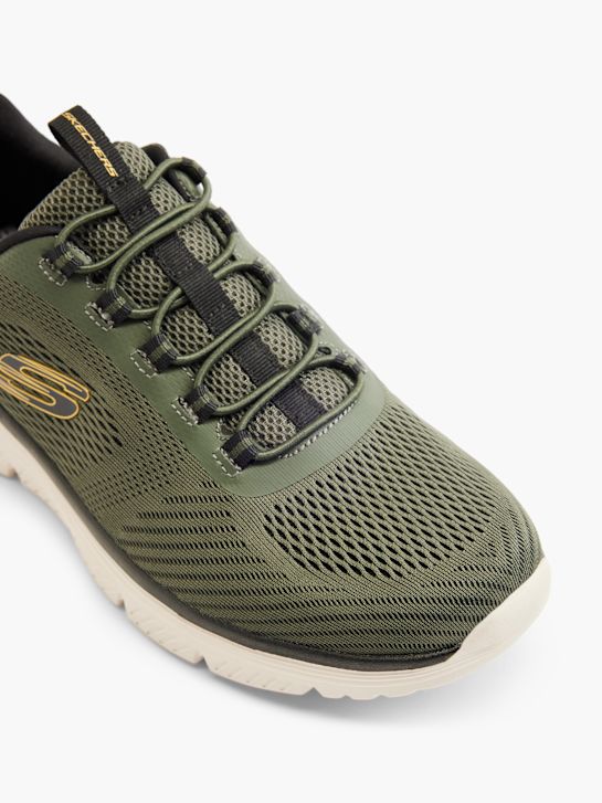 skechers popÁleniny 2.0 slip-on trenér khaki deichmann