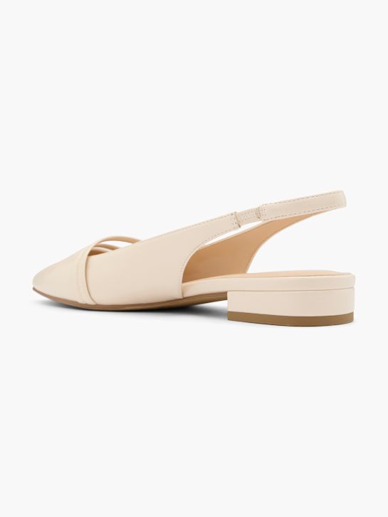graceland slingback baletní ploché béžová deichmann