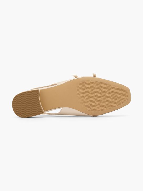 graceland slingback baletní ploché béžová deichmann