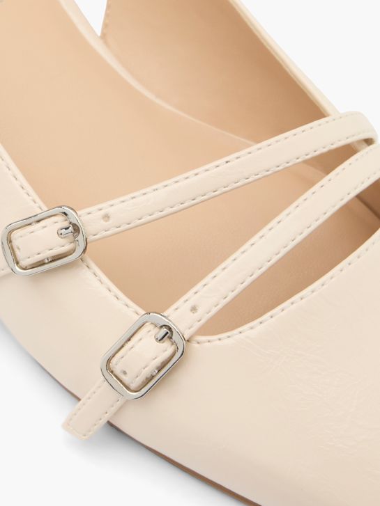 graceland slingback baletní ploché béžová deichmann