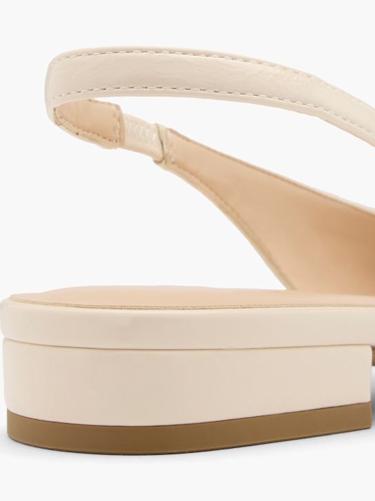 graceland slingback baletní ploché béžová deichmann