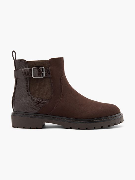 graceland podpatky chelsea boot hnědá deichmann