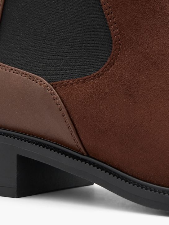 graceland podpatky chelsea boot hnědá deichmann