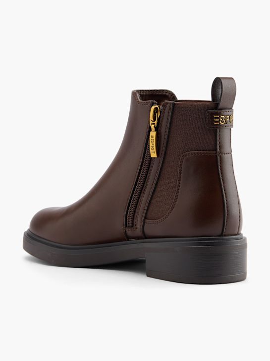 esprit podpatky chelsea boot hnědá deichmann