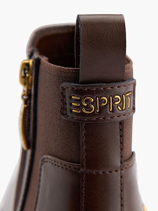 esprit podpatky chelsea boot hnědá deichmann