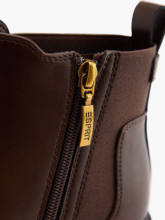 esprit podpatky chelsea boot hnědá deichmann