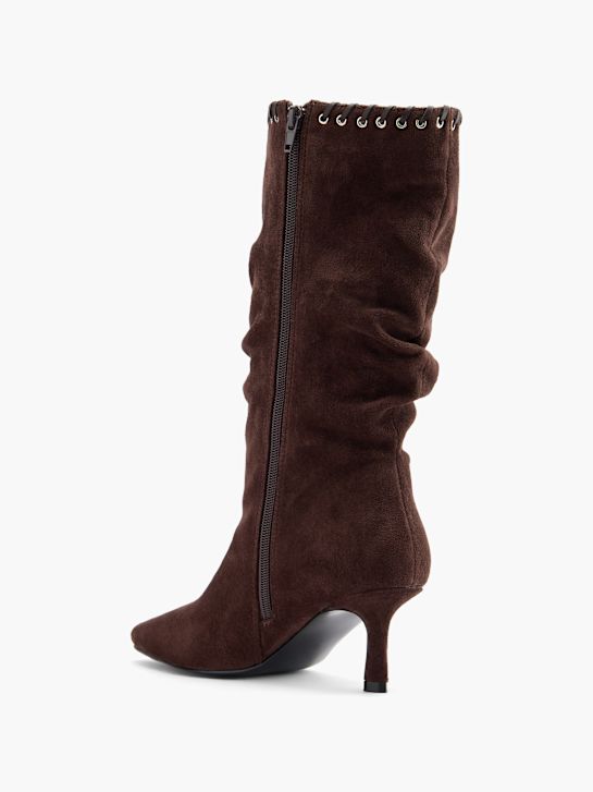 molo kolena vysoké boot hnědá deichmann