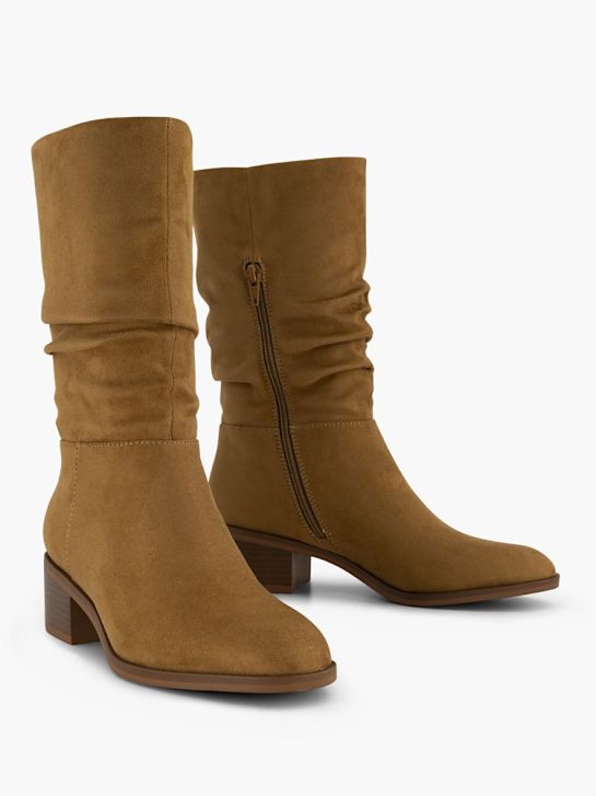 graceland kolena vysoké boot hnědá deichmann