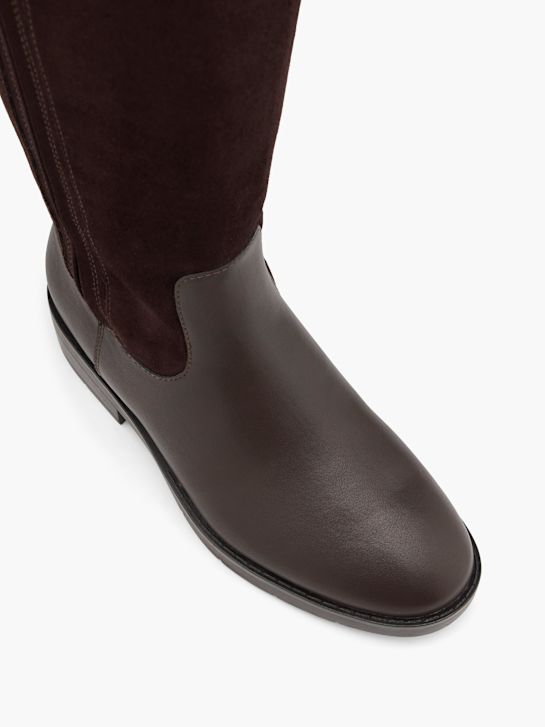 graceland kolena vysoké boot hnědá deichmann