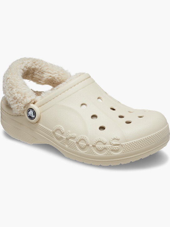 crocs baya lined fuzz popruh ucpat béžová deichmann