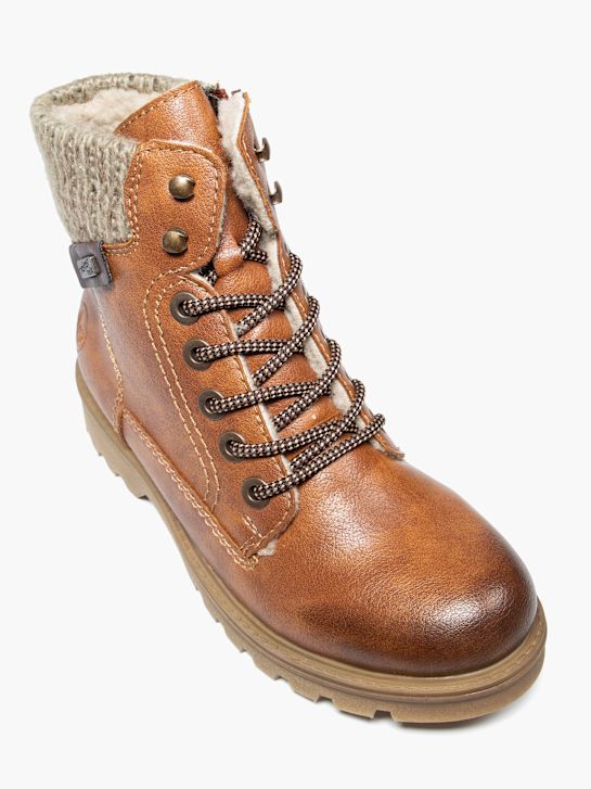 rieker krajka-up boot hnědá deichmann