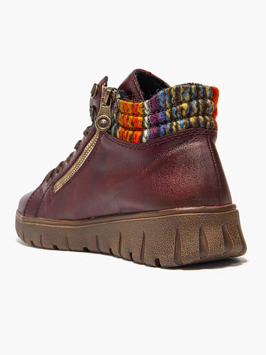 rieker šněrovací bota bordeaux deichmann