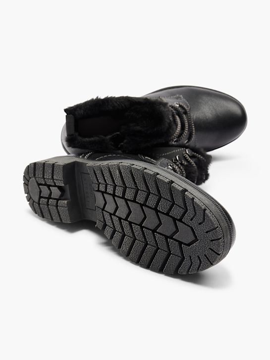 easy street Šněrovací kotníkové boty Černé deichmann