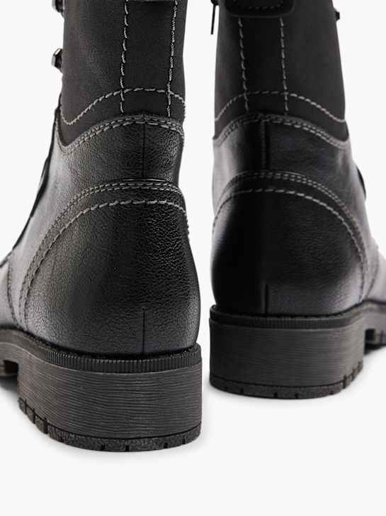 easy street Šněrovací kotníkové boty Černé deichmann