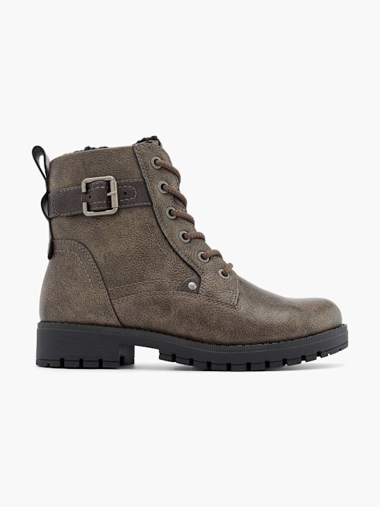 easy street krajka-up boot hnědá deichmann