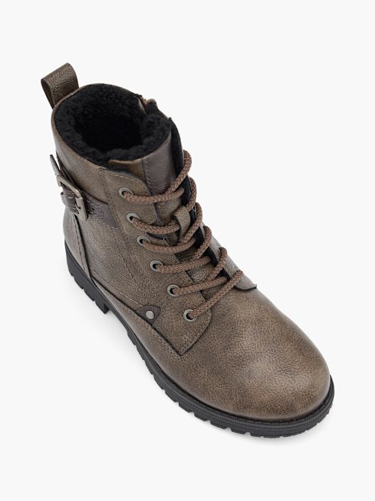easy street krajka-up boot hnědá deichmann