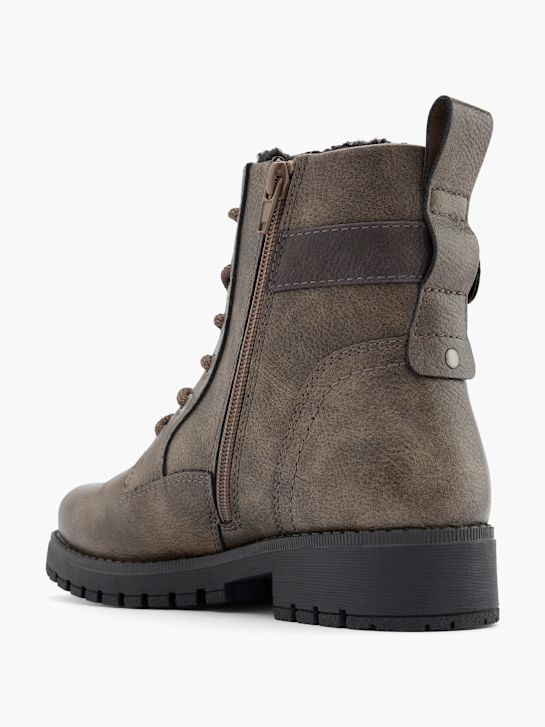easy street krajka-up boot hnědá deichmann