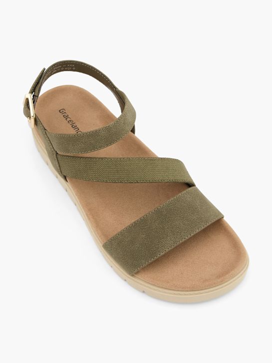 graceland sandal khaki deichmann