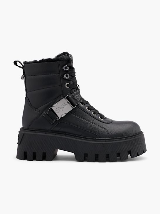 buffalo krajka-up boot Černá deichmann