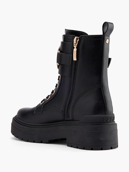 esprit krajka-up boot Černá deichmann