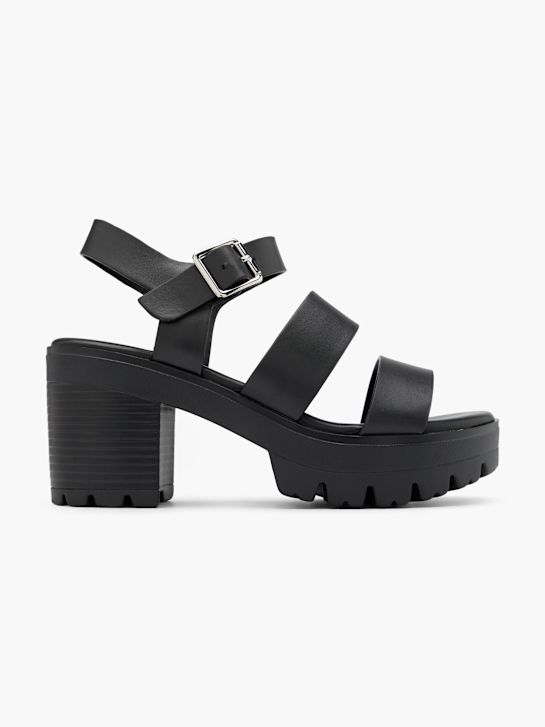 molo podpatky sandály Černá deichmann