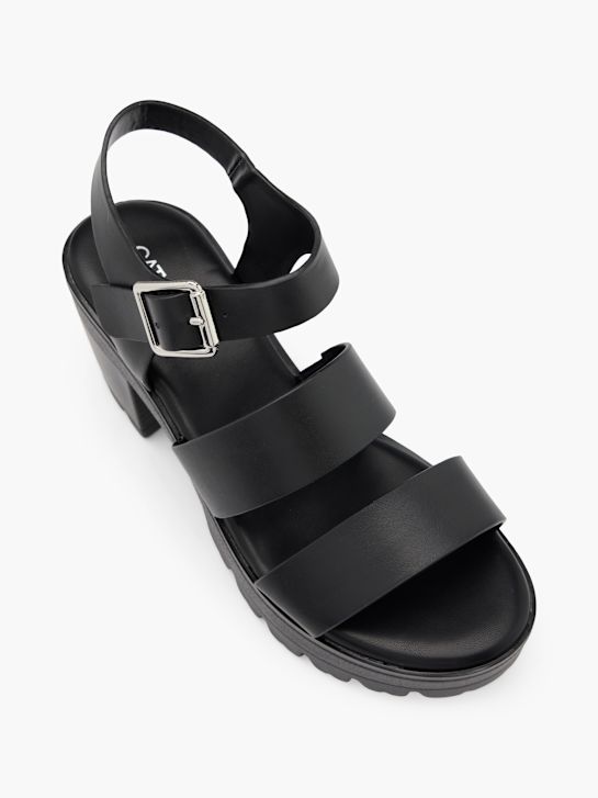 molo podpatky sandály Černá deichmann