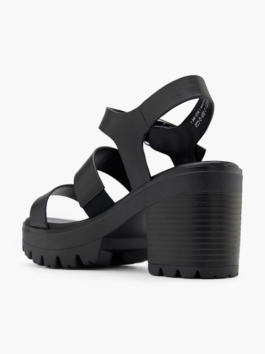 molo podpatky sandály Černá deichmann