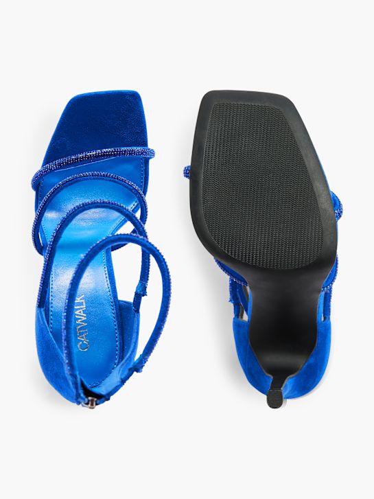 molo podpatky sandály modrá deichmann
