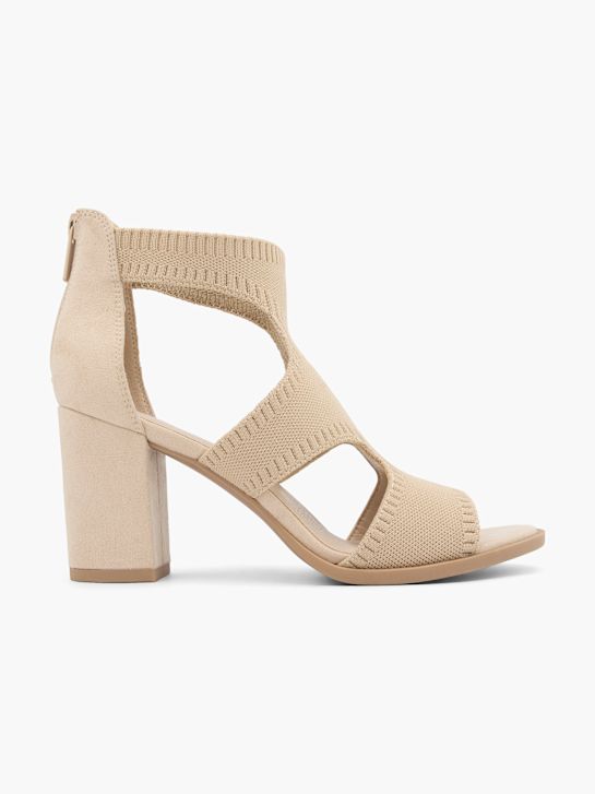graceland podpatky sandály beige deichmann