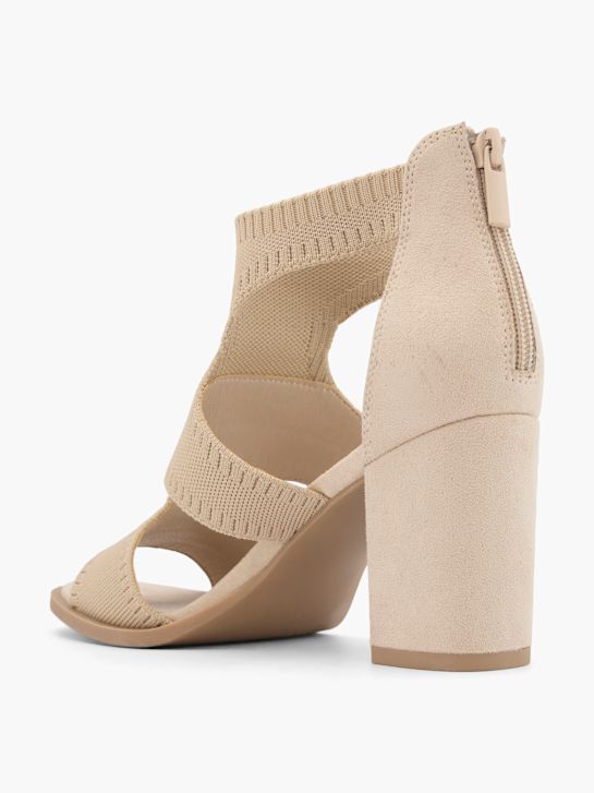 graceland podpatky sandály beige deichmann