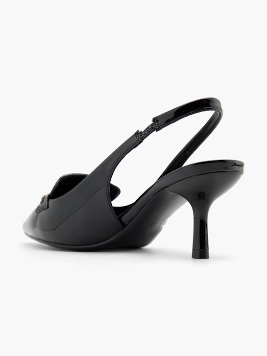 molo slingback podpatky Černá deichmann