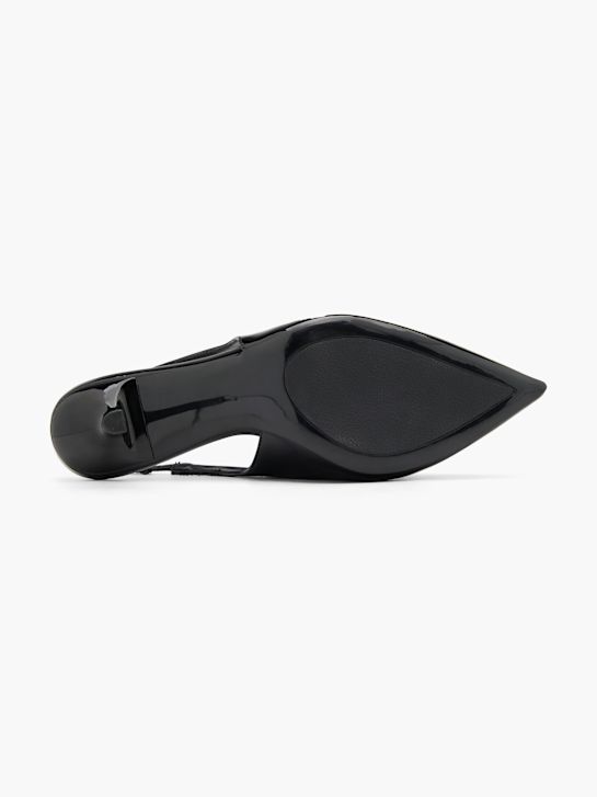 molo slingback podpatky Černá deichmann