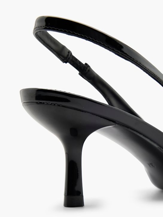molo slingback podpatky Černá deichmann