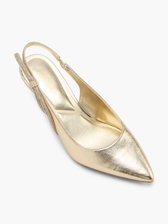 graceland slingback podpatky zlato deichmann