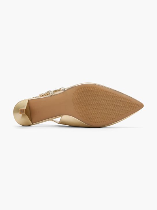 graceland slingback podpatky zlato deichmann