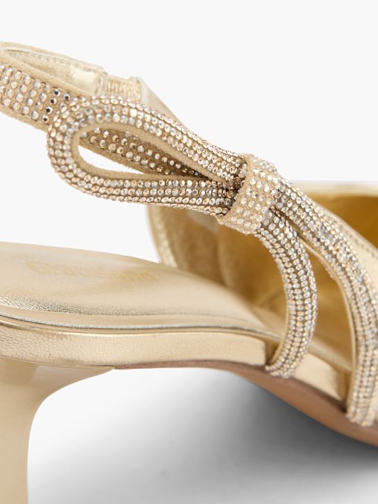 graceland slingback podpatky zlato deichmann