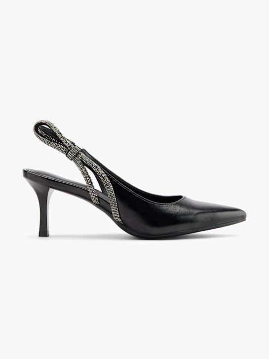 graceland slingback podpatky Černá deichmann