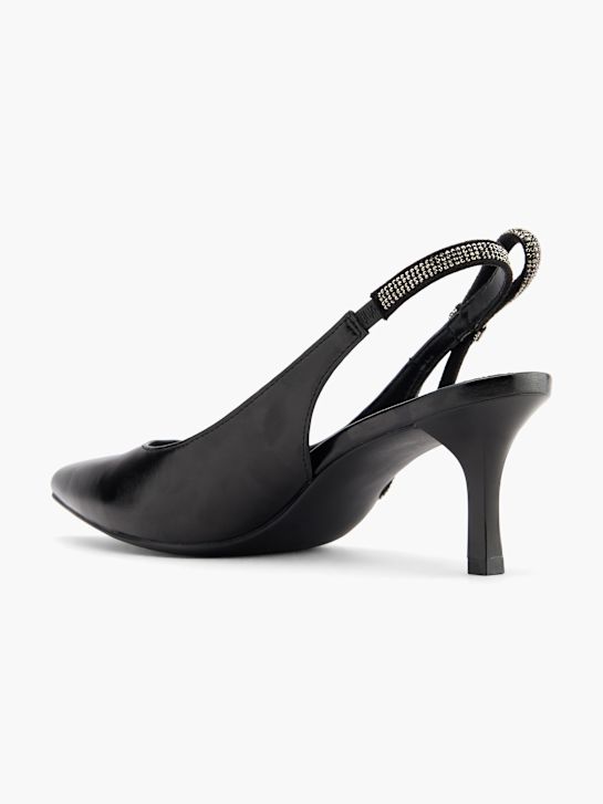 graceland slingback podpatky Černá deichmann