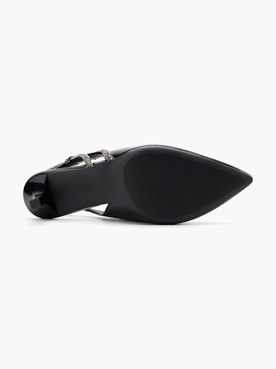 graceland slingback podpatky Černá deichmann