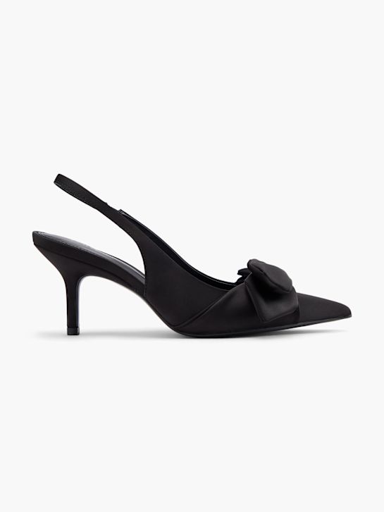molo slingback podpatky Černá deichmann