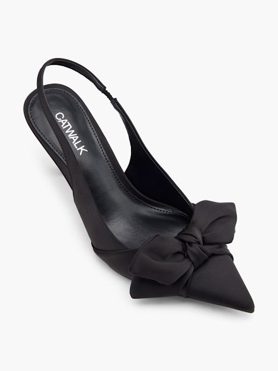 molo slingback podpatky Černá deichmann