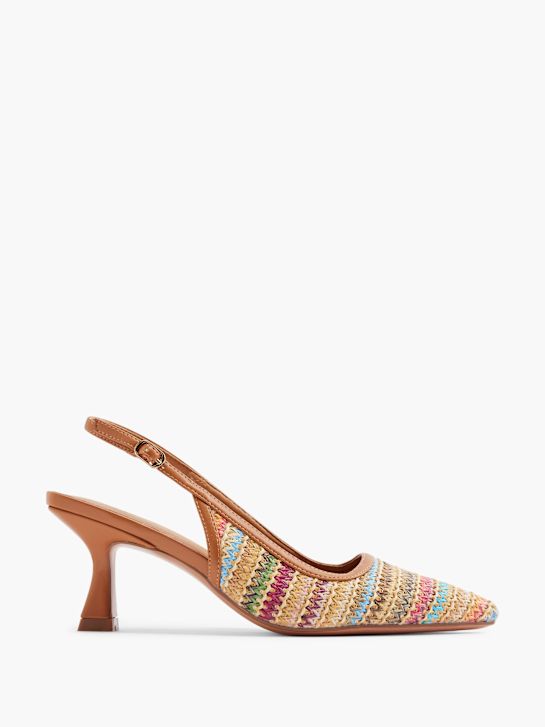 molo slingback podpatky hnědá deichmann