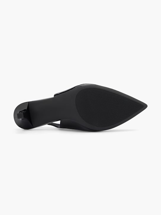 molo slingback podpatky Černá deichmann