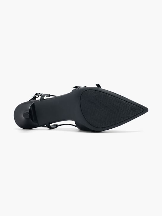 molo slingback podpatky Černá deichmann